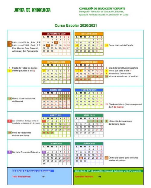 calendario-escolar-2020-2021-cadiz-junta-de-andalucia